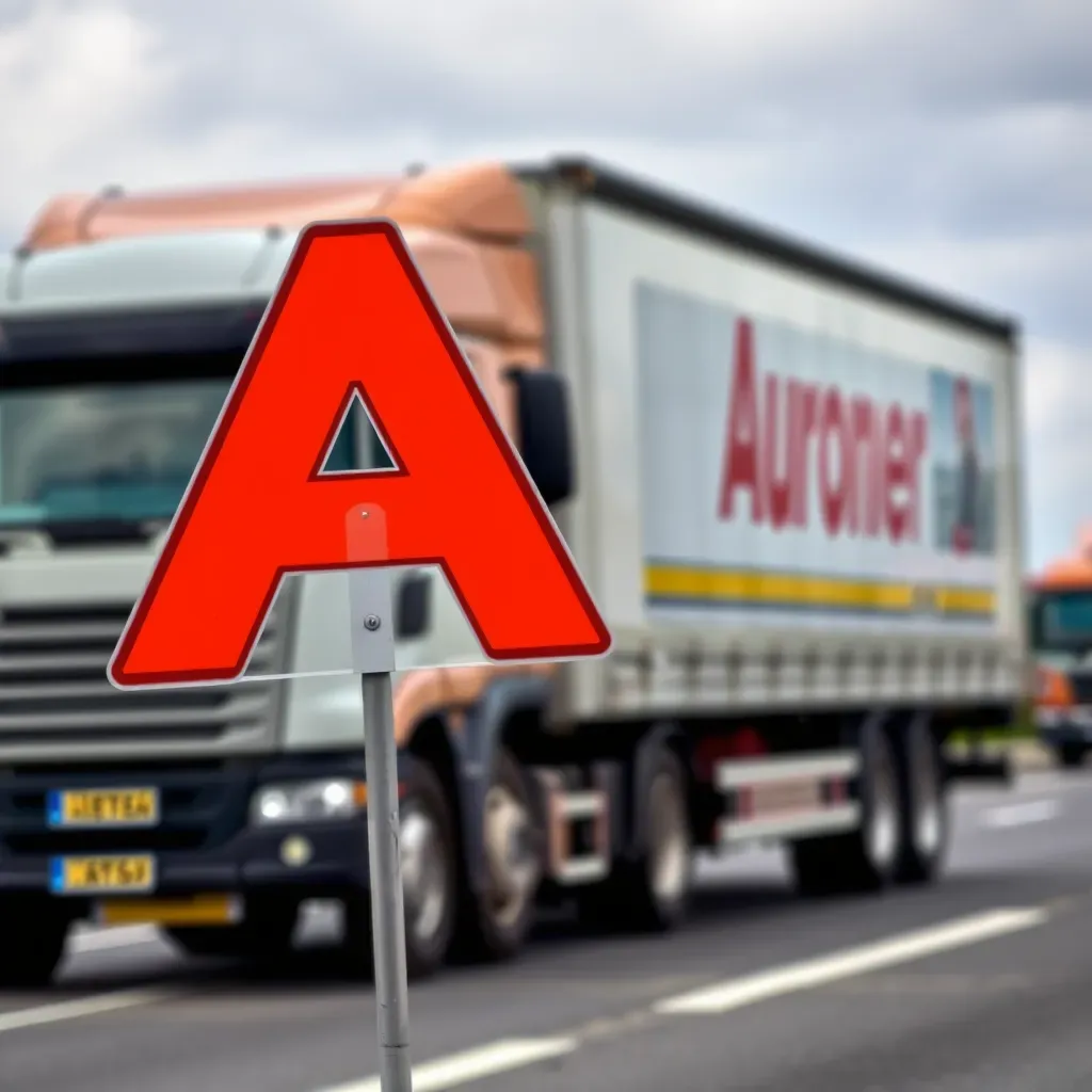 Znaczenie tablicy A na ciężarówce